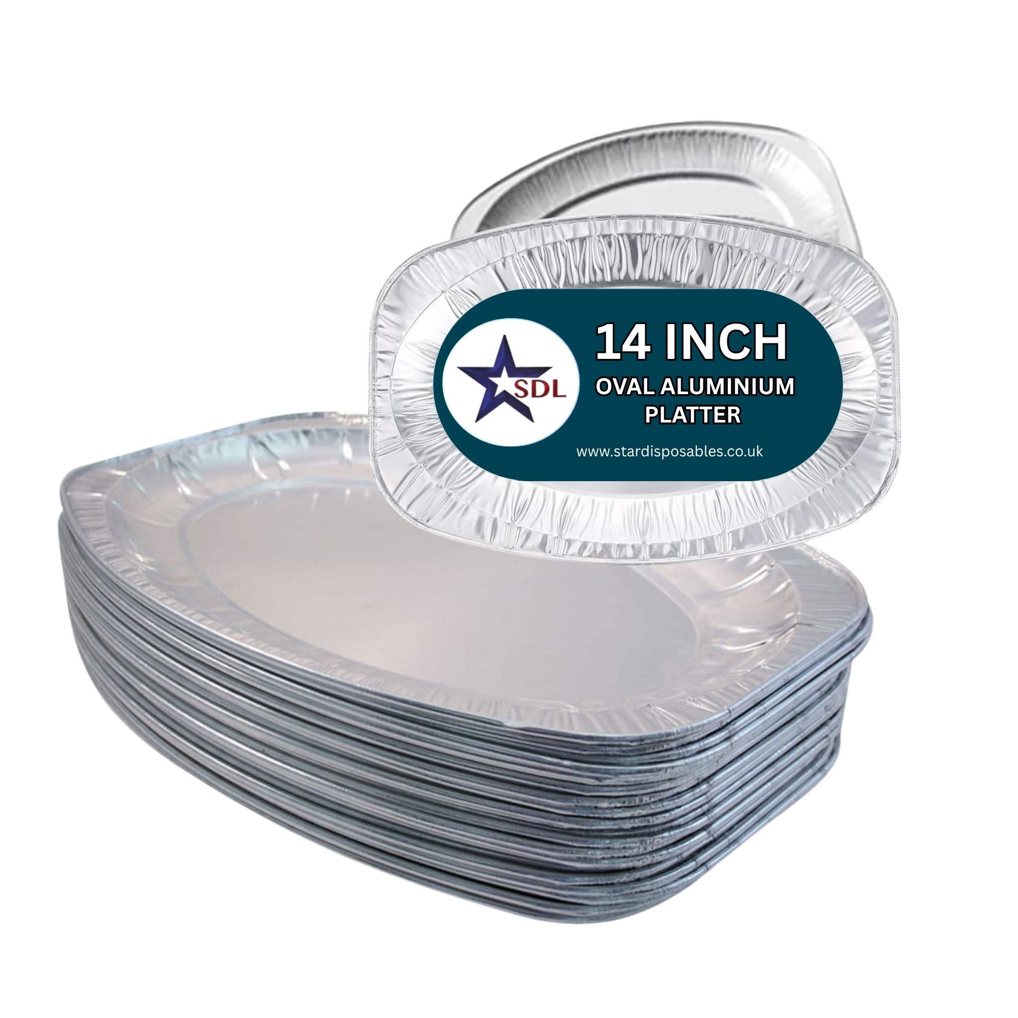 14 INCH OVAL ALUMINIUM PLATTER