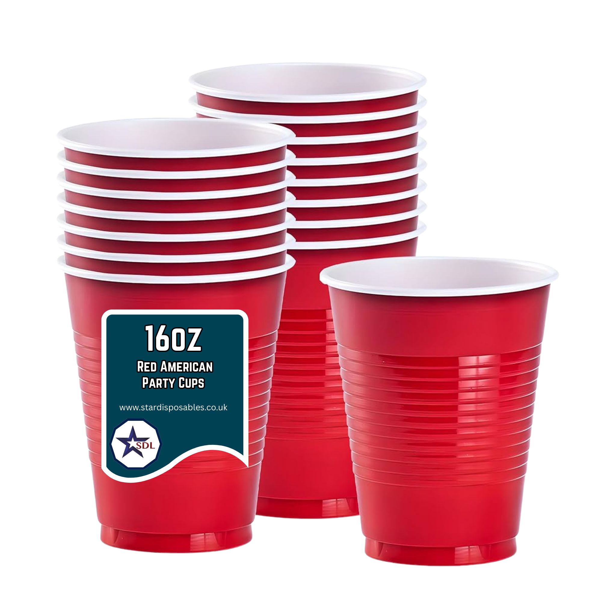 16OZ RED AMERICAN PAPER CUPS